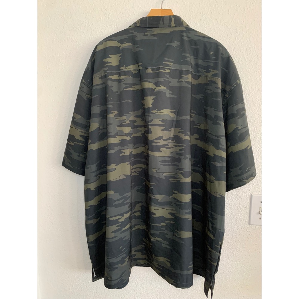 Warrior Company 4XL Dark Camouflage Short Sleeve Button Down Shirt Stretch Camo - Picture 2 of 6